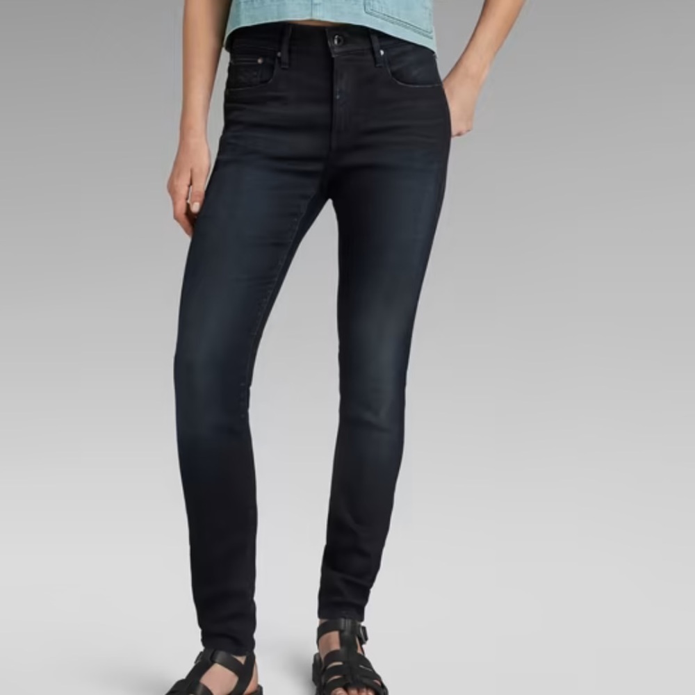 G-Star Raw 3301 High Skinny Jeans in Dark Aged